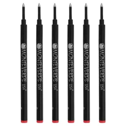 Pens|Monteverde ® Medium Rollerball Refill For Most Rollerball Pens, 6/Pack, Red