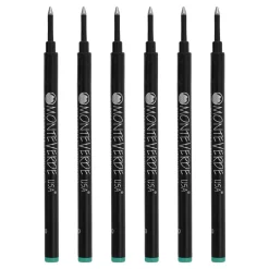 Pens|Monteverde ® Medium Rollerball Refill For Most Rollerball Pens, 6/Pack, Turquoise