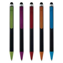 Pens|Monteverde One Touch Ballpoint Pen with Top Stylus, Assorted Colors, 12 pack (MV36150)