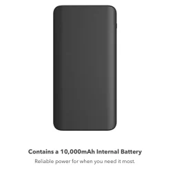 Power Boost 10K mAh Portable battery USB-A and USB-C inputs, Black (401108800)<Mophie Online