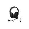 Best Morpheus 360 Deluxe Multimedia Stereo USB Headset Over Ear Black (HS3500SU)