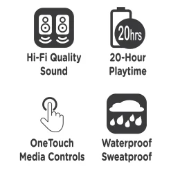 Spire Wireless Earbuds, Bluetooth, Black (TW1500B)<Morpheus 360 Best