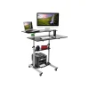 Standing Desks*Mount-It! 37"-55" Plastic/Steel Adjustable Desk, Black/Gray (MI-7970)
