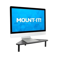 Clearance Mount-It! Adjustable Corner Monitor Stand, Up to 32", Black (MI-7362)