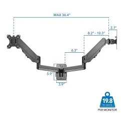 New Mount-It! Adjustable Dual Monitor Wall Mount, Up to 32