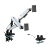 Best Mount-It! Adjustable Dual Monitor Arm, Up to 35" Monitor, Grayish White/Matte Black (MI-4882)