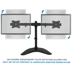 Discount Mount-It! Adjustable Dual Monitor Freestanding Desk Stand, Up to 27
