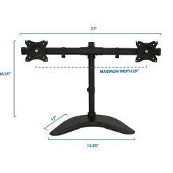 Discount Mount-It! Adjustable Dual Monitor Freestanding Desk Stand, Up to 27
