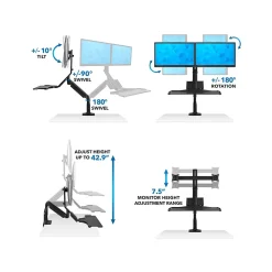 Best Mount-It! Adjustable Dual-Monitor Mount, Up to 27