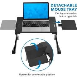 Adjustable Laptop Stand with Cooling Fans and Mouse Pad (MI-7211)<Mount-It! Hot