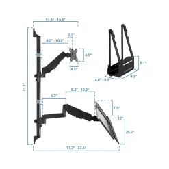 New Mount-It! Adjustable Monitor Wall Mount Workstation, Up to 32