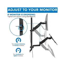 New Mount-It! Adjustable Monitor Wall Mount Workstation, Up to 32