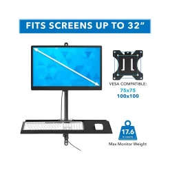 New Mount-It! Adjustable Monitor Wall Mount Workstation, Up to 32