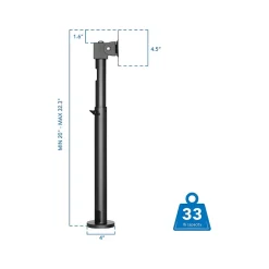 Outlet Mount-It! Adjustable POS Monitor Mount, Up to 23