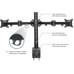 Hot Mount-It! Adjustable Triple Monitor Mount, Up to 32