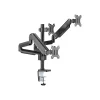 Clearance Mount-It! Adjustable Triple Monitor Mount with Gas Spring Arms, Up to 27", Black (MI-4753B)