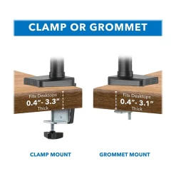 Clearance Mount-It! Adjustable Triple Monitor Mount with Gas Spring Arms, Up to 27