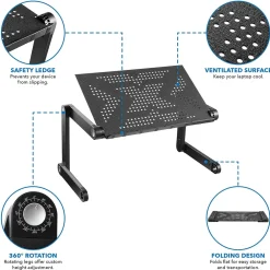 Adjustable Vented Aluminum Laptop Stand (MI-7210)<Mount-It!