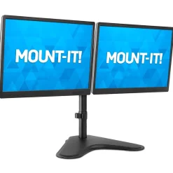 Best Mount-It! Dual Adjustable Monitor Arm, Up To 32", Black (MI-2781)