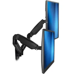 New Mount-It! Dual Arm Monitor Wall Mount for 19" to 27" Displays, Black (MI-766)