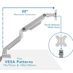 Best Mount-It! Dual Monitor Mount Arm with 2 USB Ports (MI-2762)