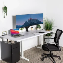 Standing Desks*Mount-It! Dual Motor 72"W Electric Adjustable Standing Desk, White (MI-18124)