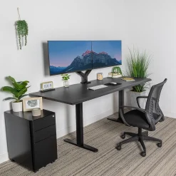 Standing Desks*Mount-It! Dual Motor 72"W Electric Adjustable Standing Desk, Black (MI-18122)
