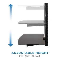 Shelving*Mount-It! Floating Wall Mounted Shelf Bracket Stand, Black (MI-892)