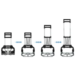 Mount-It! Folding Hand Truck and Dolly, 165 lbs., Silver/Black (MI-901)