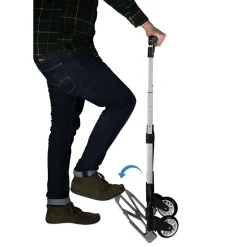 Mount-It! Folding Hand Truck and Dolly, 165 lbs., Silver/Black (MI-901)