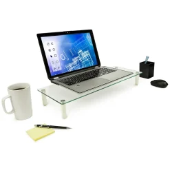 Discount Mount-It! Glass Monitor Riser, 22