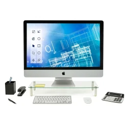 Discount Mount-It! Glass Monitor Riser, 22