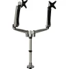 Discount Mount-It! Modular Adjustable Monitor Mount, Up to 27" Monitors, Gray/Silver (MI-45111B)