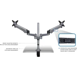 Mount-It! Modular Desk Mount Adjustable Monitor Arm, Up to 27" Monitors, Gray/Silver (MI-45116)