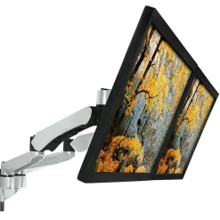 Sale Mount-It! Modular Dual Adjustable Monitor Arms, Up to 30" Monitors, Gray/Silver (MI-45114)