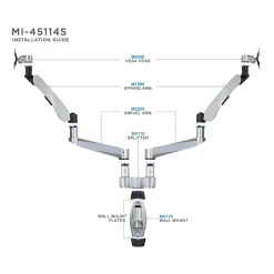 Sale Mount-It! Modular Dual Adjustable Monitor Arms, Up to 30