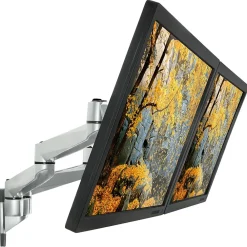 Discount Mount-It! Modular Dual Adjustable Monitor Arms, Up to 30" Monitors, Gray/Silver (MI-43114)