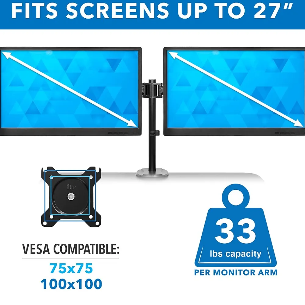 Standing Desks*Mount-It! 36"W Manual Rectangular Adjustable Aluminum Standing Desk Converter, Black (MI-7934)