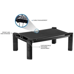 Clearance Mount-It! Printer and Monitor Stand Height Adjustable, Holds Up to 22 lbs., Black (MI-7851)