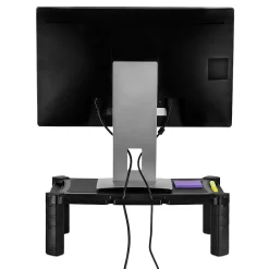 Clearance Mount-It! Printer and Monitor Stand Height Adjustable, Holds Up to 22 lbs., Black (MI-7851)