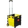 Mount-It! Rolling Utility Cart, Folding and Collapsible, 55 lbs., Black/Yellow (MI-904)