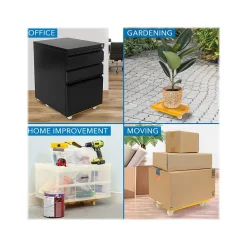 Mount-It! Small Platform Mover Dolly, 220 lb. Capacity, Yellow (MI-926)