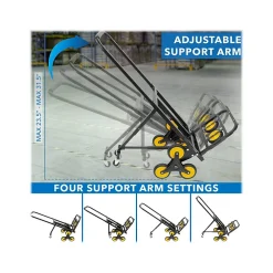 Mount-It! Stair Climber Hand Truck, 330 lb. Capacity, Black/Yellow (MI-924)