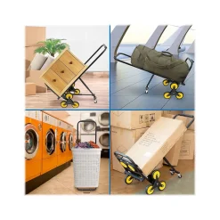 Mount-It! Stair Climber Hand Truck, 330 lb. Capacity, Black/Yellow (MI-924)