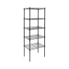 Shelving*Mount-It! 5-Tier Metal Shelving Unit, 17", Black (MI-7861)