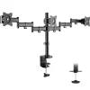 Best Mount-It! Triple Monitor Mount 3-Screen Desk Stand, Holds Up to 66 lbs., Black (MI-1753)