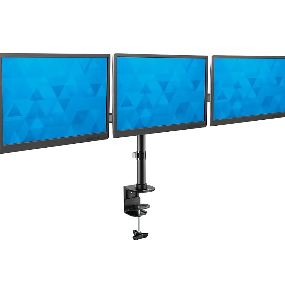 Best Mount-It! Triple Monitor Mount 3-Screen Desk Stand, Holds Up to 66 lbs., Black (MI-1753)