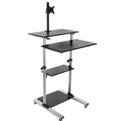 Standing Desks*Mount-It! 28"W Adjustable Steel Standing Desk with Monitor Mount, Grey (MI-7942)