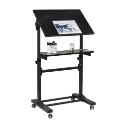 Standing Desks*Mount-It! 24"W Lectern Adjustable Steel Standing Podium, Black (MI-7941)