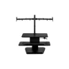 Standing Desks*Mount-It! 24"W Manual Adjustable Standing Desk Converter with Dual Monitor Mount, Black (MI-7914)